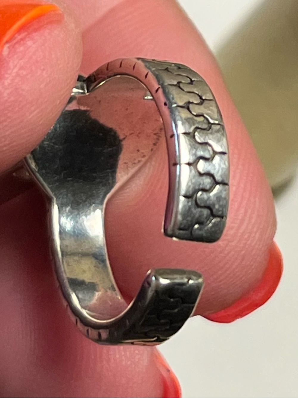 925 Sterling Silver Joey Love Zipper Ring Preloved - Picture 6 of 7